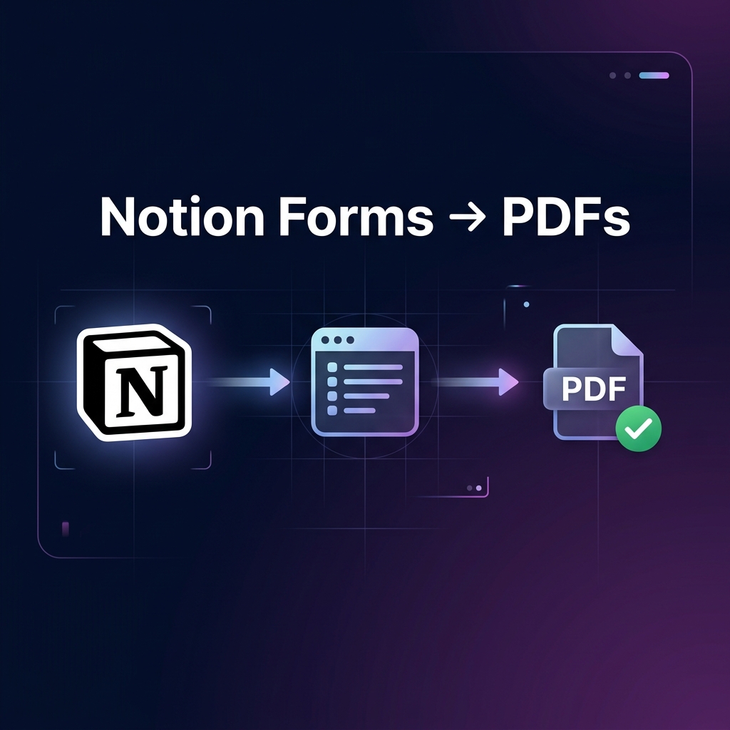 How to convert Notion Forms submissions to PDFs on automation