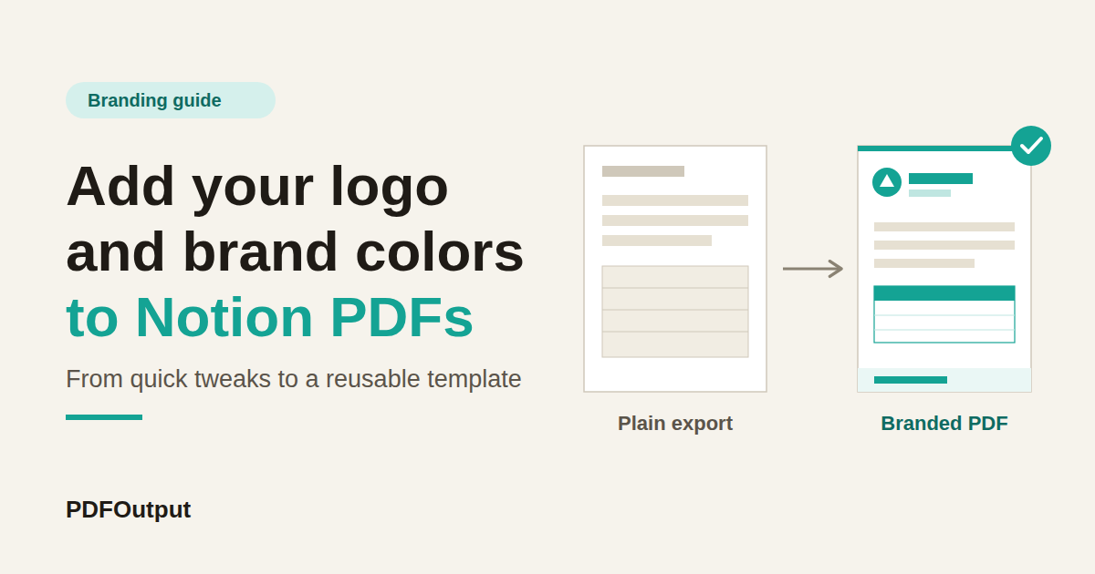 How to Add Your Logo and Brand Colors to Notion PDFs