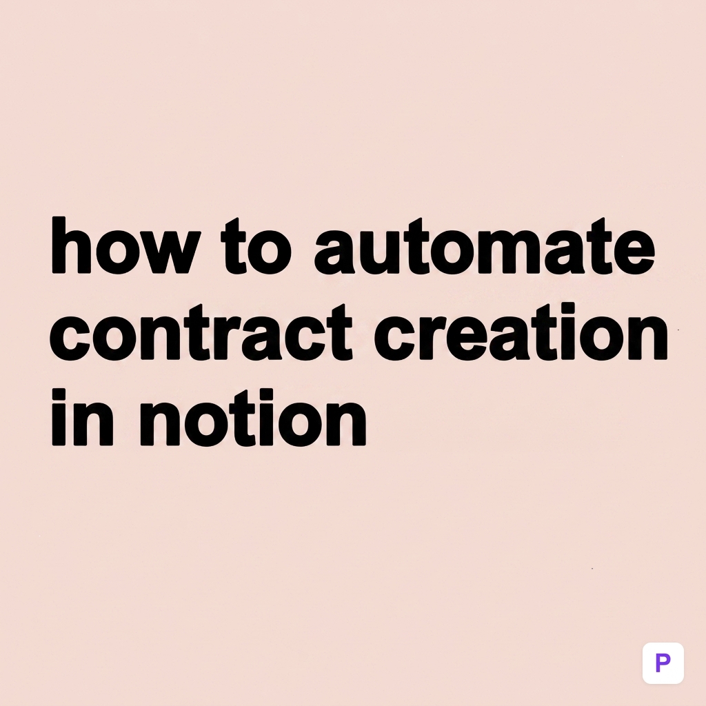 How to Automate Contract Creation in Notion (Step-by-Step Guide)