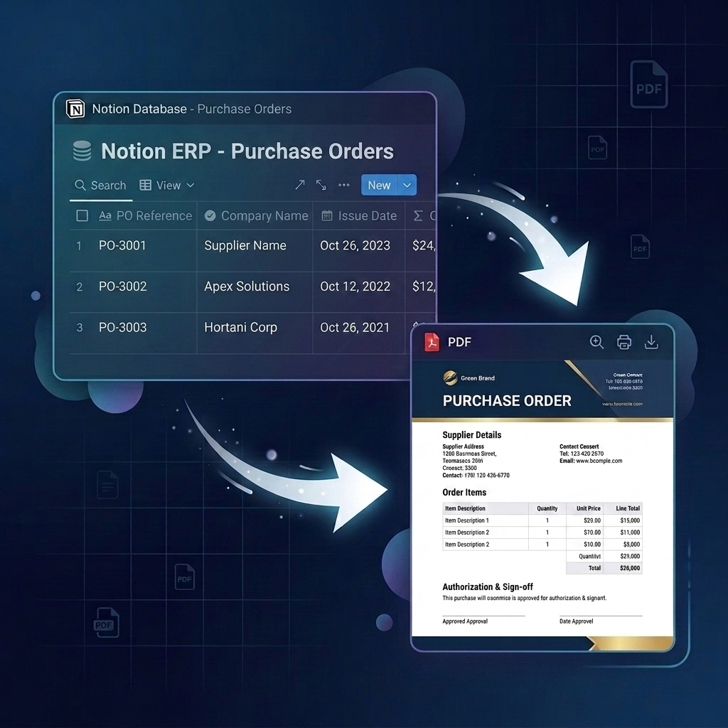 Automating Purchase Order Generation from Your Notion Database