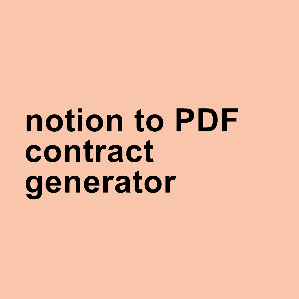 How to Build a Notion-to-PDF Contract Generator