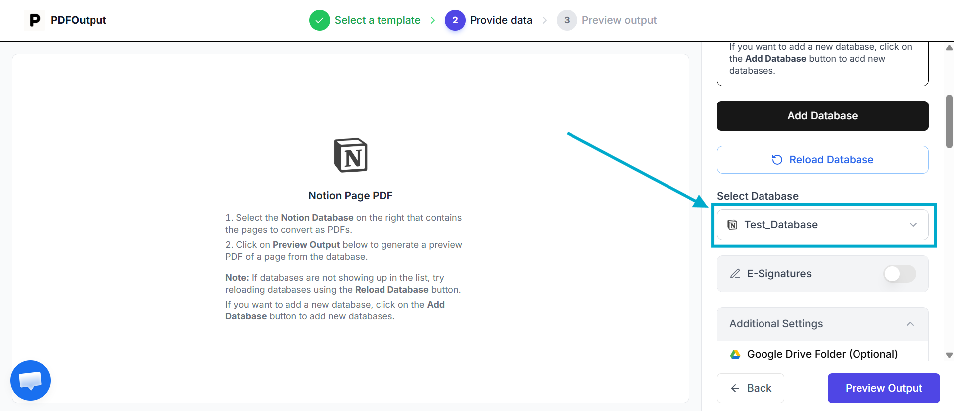 Select Database