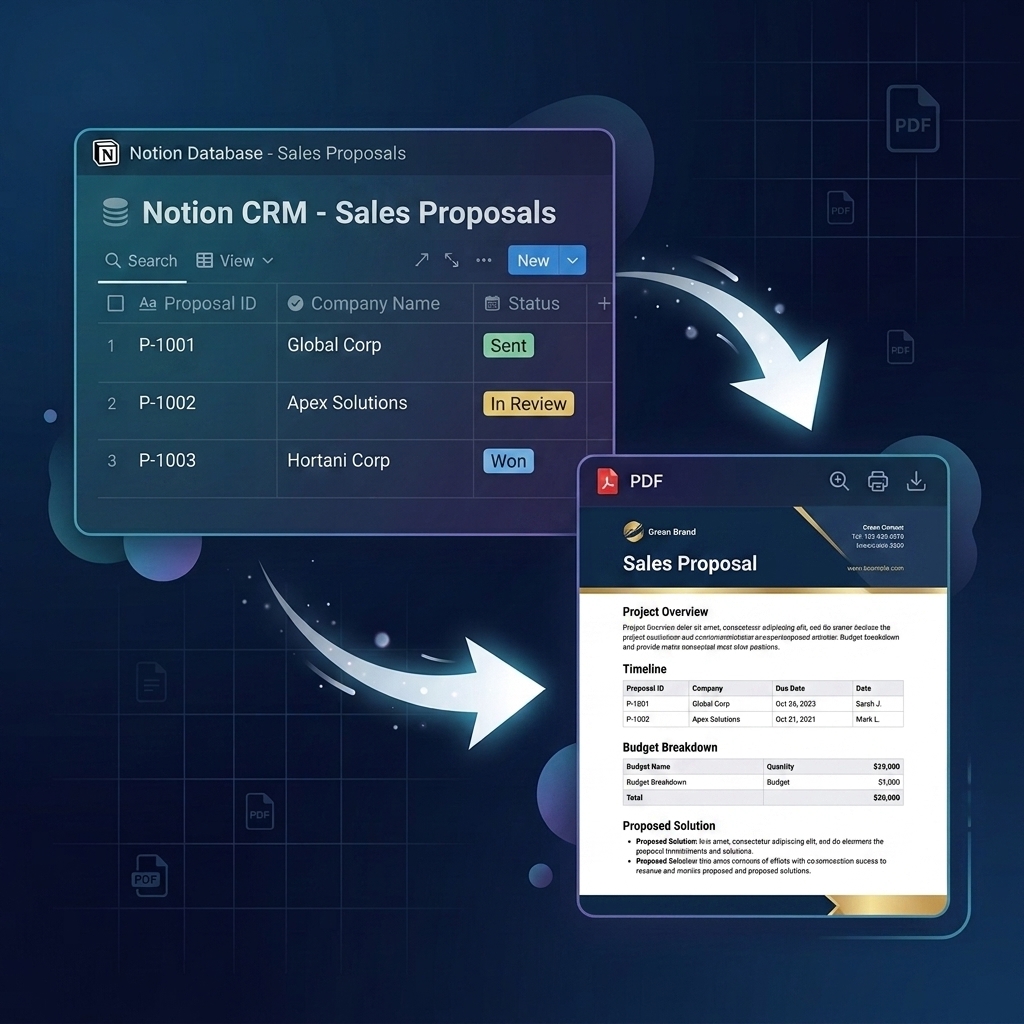 How to Create PDF Reports from a Notion CRM