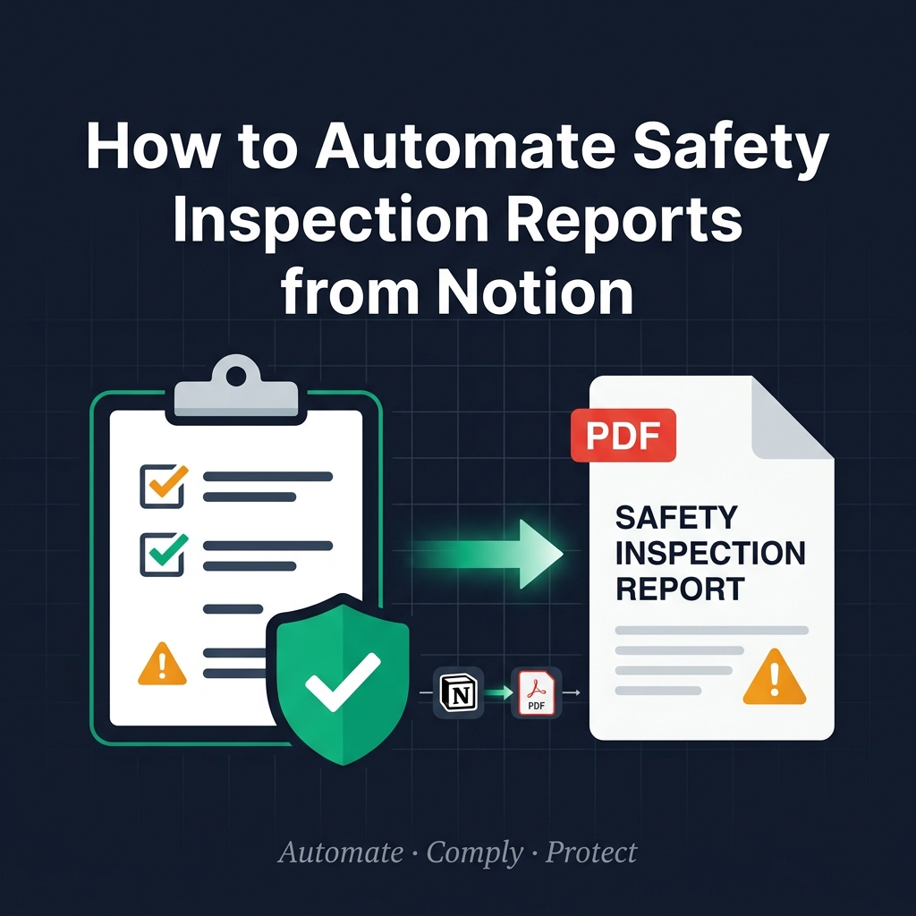 How to Create Safety Inspection Report PDFs from Notion on Automation