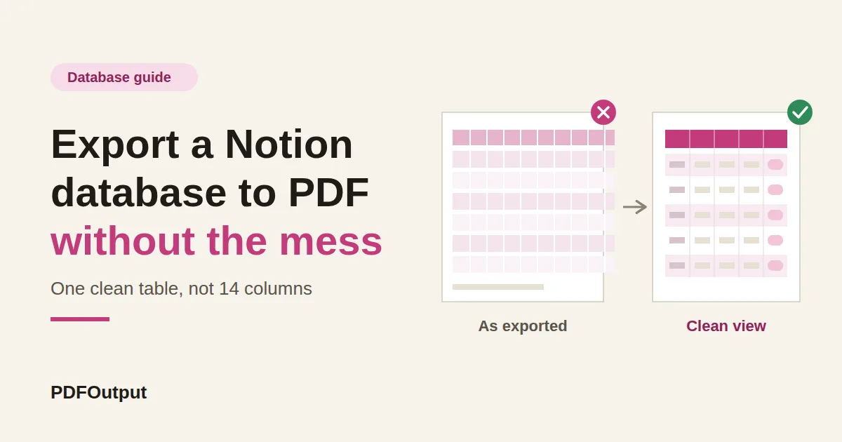 How to Export a Notion Database to PDF Without the Mess