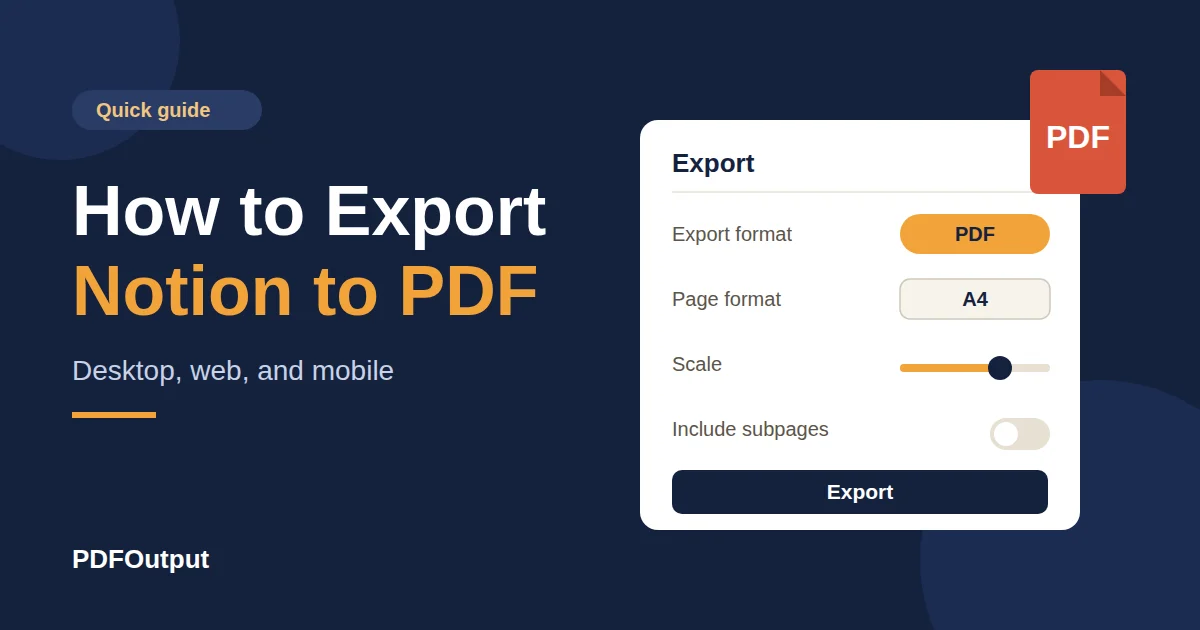 How to Export Notion to PDF (Desktop, Web, and Mobile)