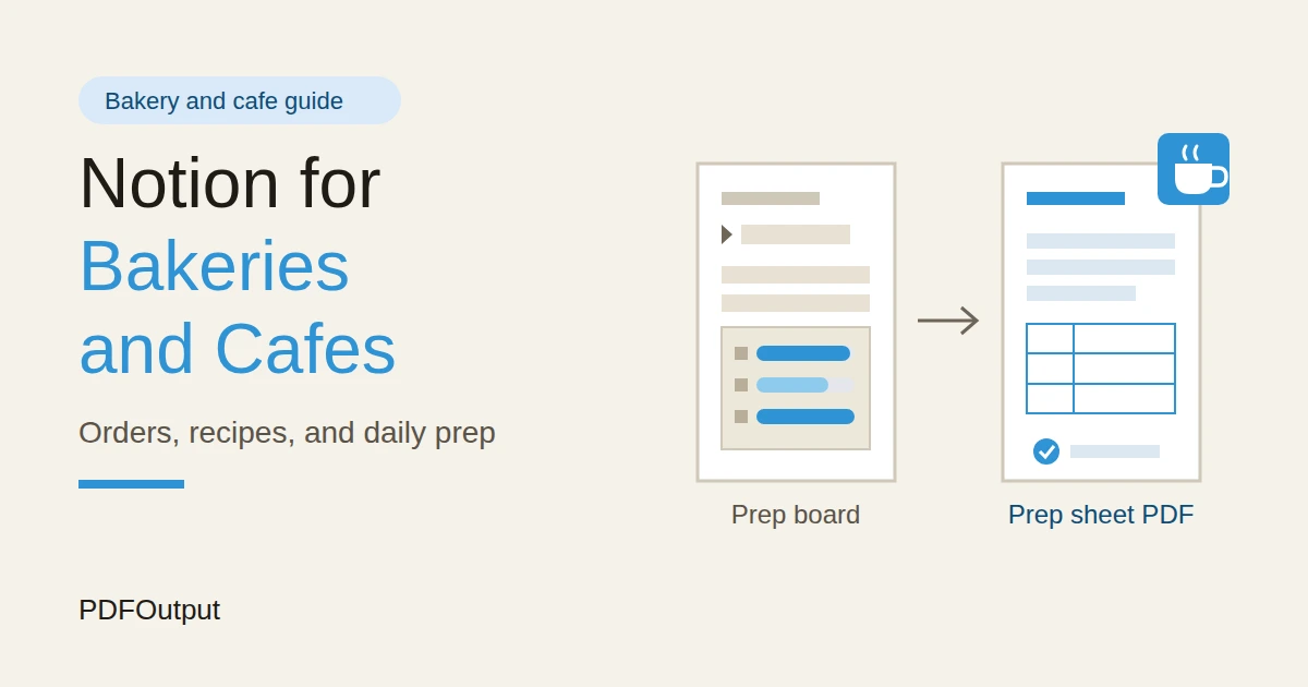 How to Use Notion for a Bakery or Cafe: Orders, Recipes, and Daily Prep