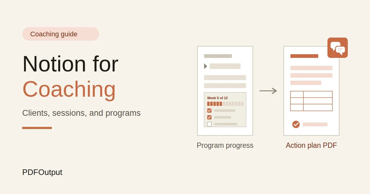 How to Use Notion for a Coaching Business: Clients, Sessions, and Programs