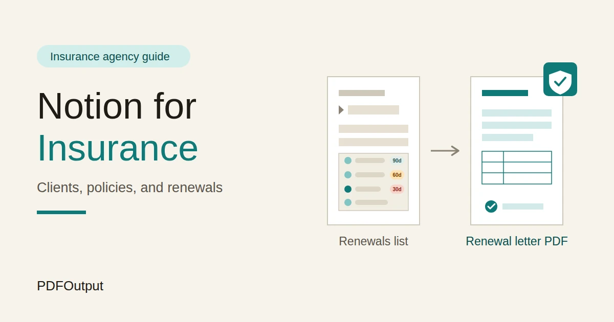 How to Use Notion for an Insurance Agency: Clients, Policies, and Renewals