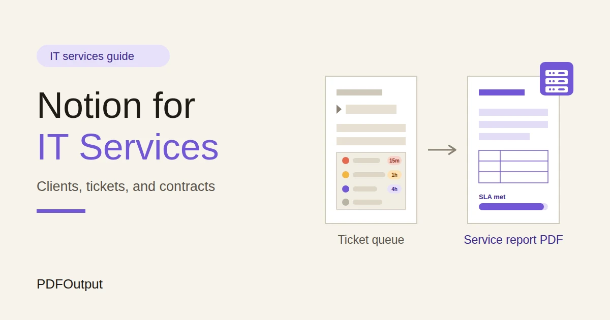 How to Use Notion for an IT Services Company: Clients, Tickets, and Contracts
