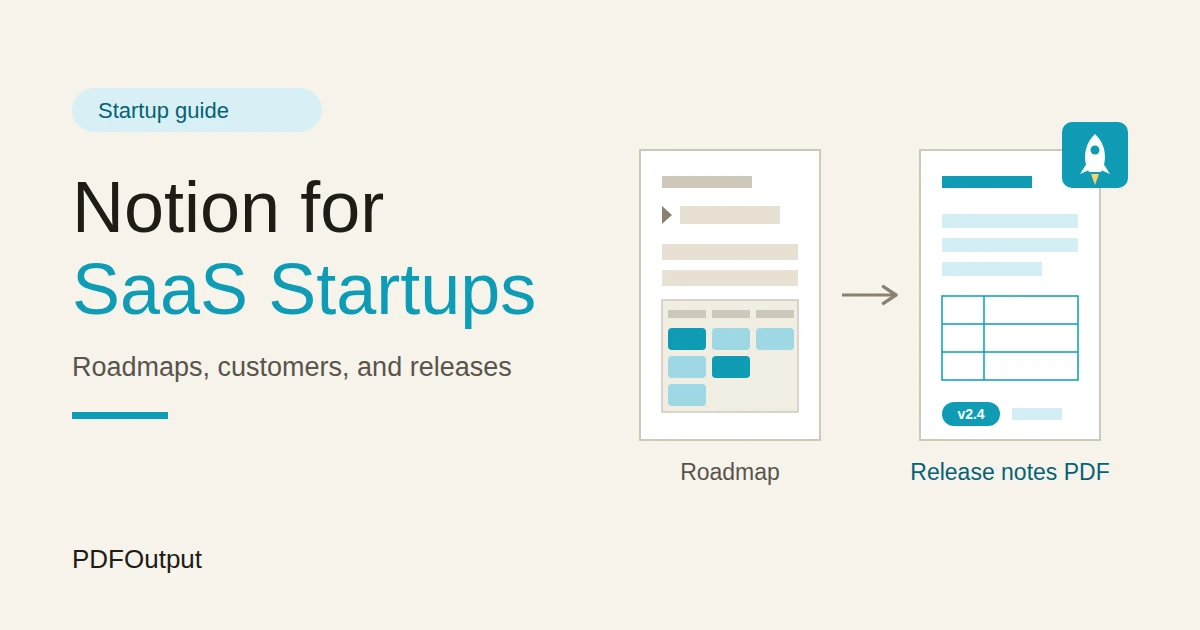 How to Use Notion for a SaaS Startup: Roadmaps, Customers, and Releases