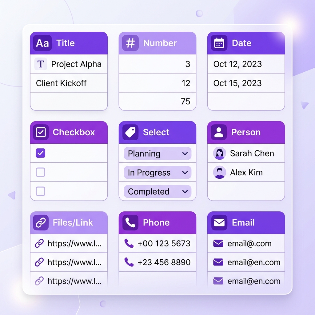 Complete Guide to Notion Property Types in PDFOutput